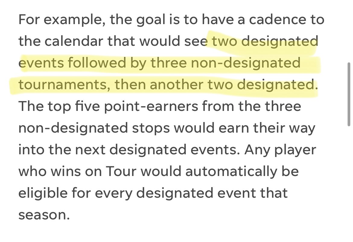 claycoleman's tweet photo. @NoLayingUp Does this mean in order to rotate which events are designated they will have to move around on the calendar year to year? https://t.co/OMTMlxcJov