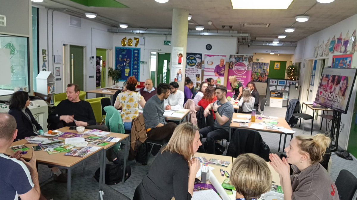 Networking event at <a href="/McrSettlement/">ManchesterSettlement</a> with #OCON partners. Making Openshaw thrive!
