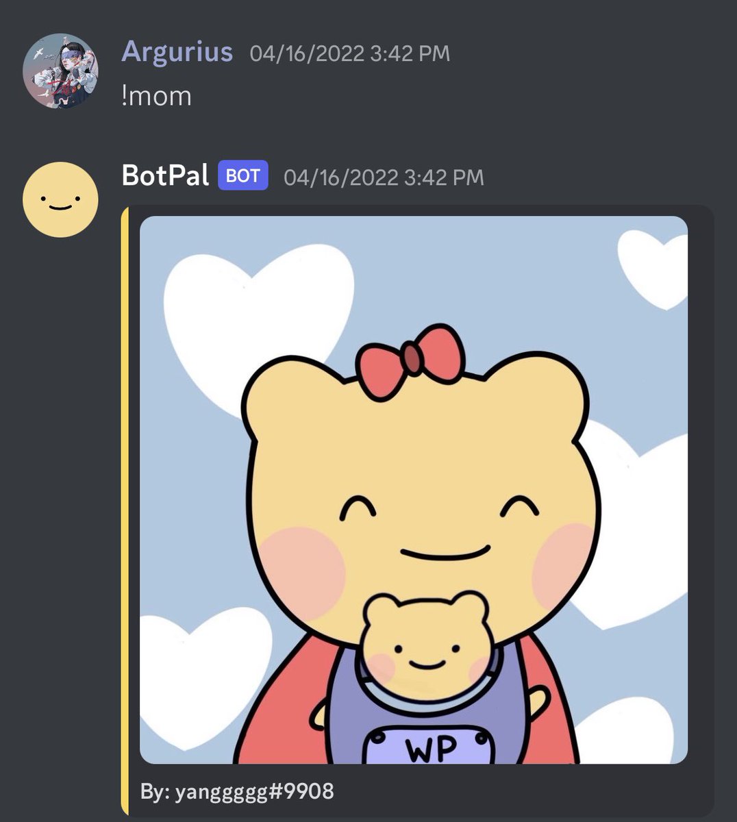 jsmnyn's tweet photo. @WonderPals Favourite memory would be when my artwork became the !mom command 🥺💕 and the parentpals have been using it since! https://t.co/Hq0dwYzjTW