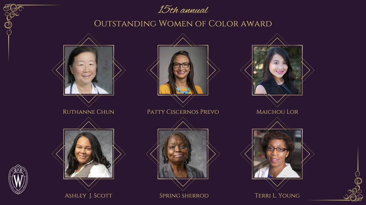 We’re so excited to celebrate the six honorees of the 2022-23 #UWMadison Outstanding Women of Color Awards and the excellence they demonstrate to enhance our community, state, and world.
 
Please join us for the 15th annual award reception on March 2: diversity.wisc.edu/2023/02/announ…