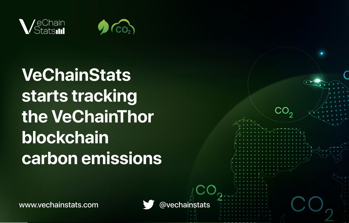 VeChain is truly the foundation of #Sustainability!

#VeChainStats is now tracking the carbon emissions of every transaction on the #VeChainThor #blockchain 🌱⚡️

Check out our new feature here: vechainstats.com/co2e-footprint/

Bookmark our site for all your $VET data needs!

#VeChain