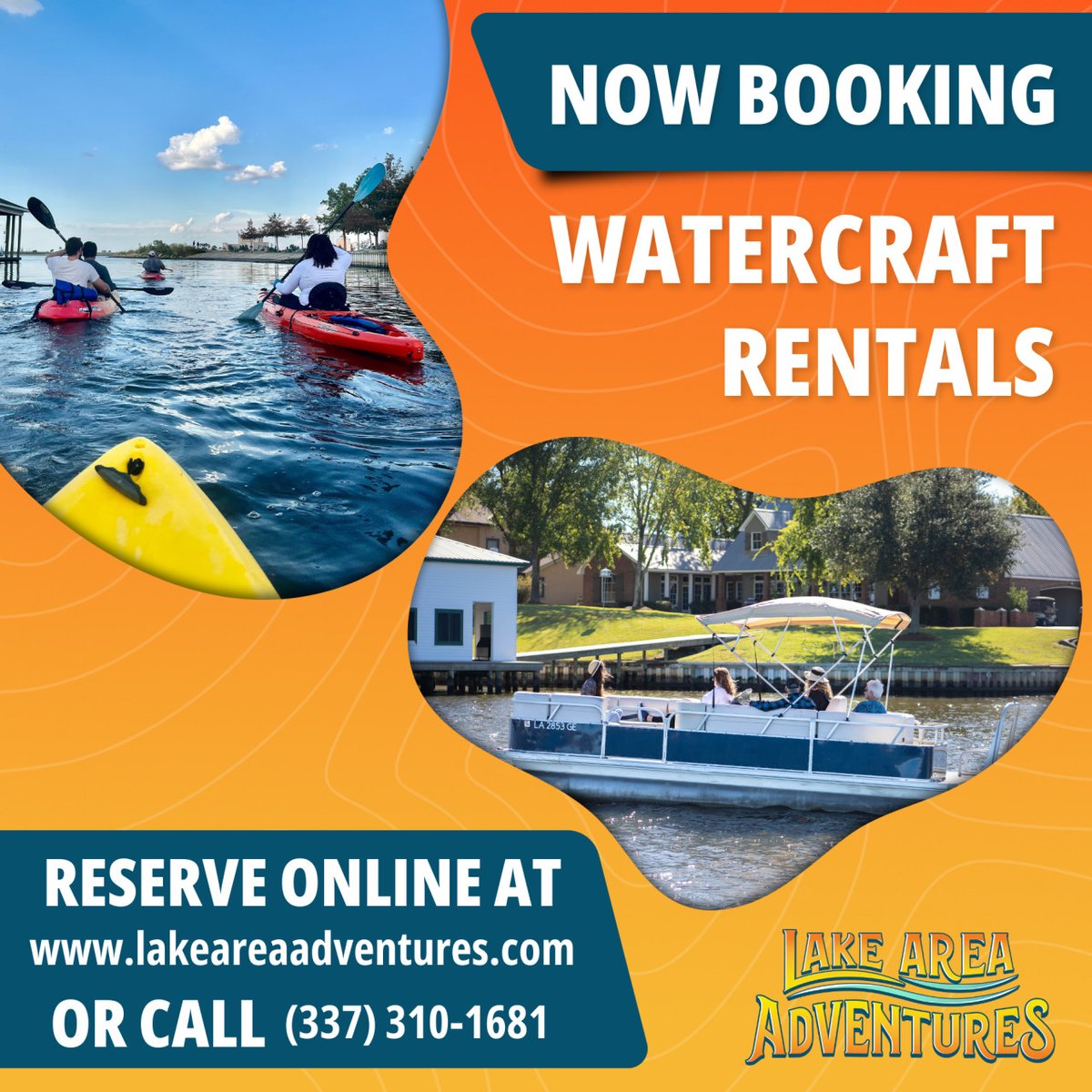 Weekend forecast: Sunny and 75℉ 😎☀️  Soak up the sunshine on the water this weekend in one of our pontoons or a few of our kayaks!

Book now on bit.ly/3IK1ytc or give us a call at (337) 310-1681 🛶 🚤 
#adventurestartshere #swlaboatrental