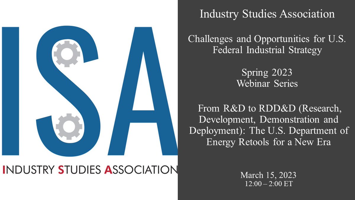 Industry Studies Association (ISA) tweet media