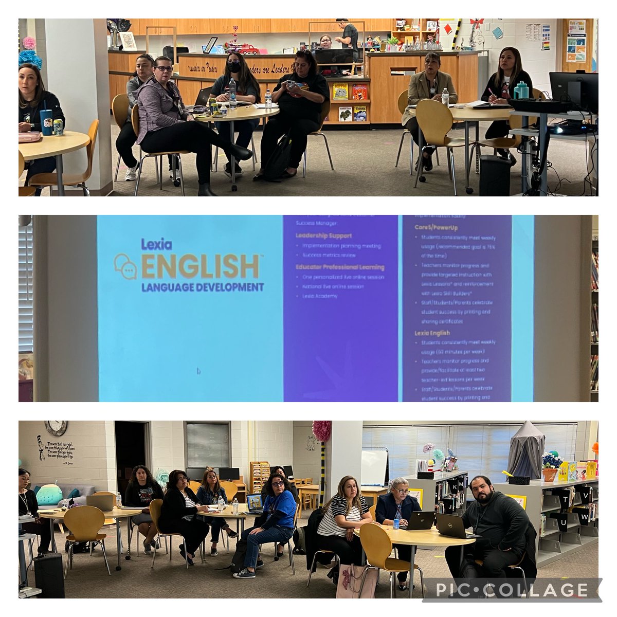 Getting ready for Lexia English! Let’s do this! Thank you, amazing bilingual teachers at O’Shea Keleher for always doing what is in the best interest of students! 💜💛 #TeamSISD #PowerOfYet