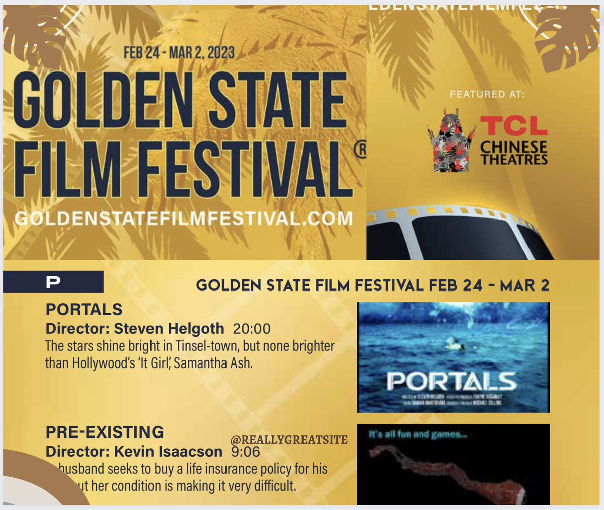 PORTALS film- Screening tonight at @ChineseTheatres as part of @GoldenStateFF  #hollywood #film #sounddesign #soundtrack #soundmix #mix #filmfestival #scifi #drama