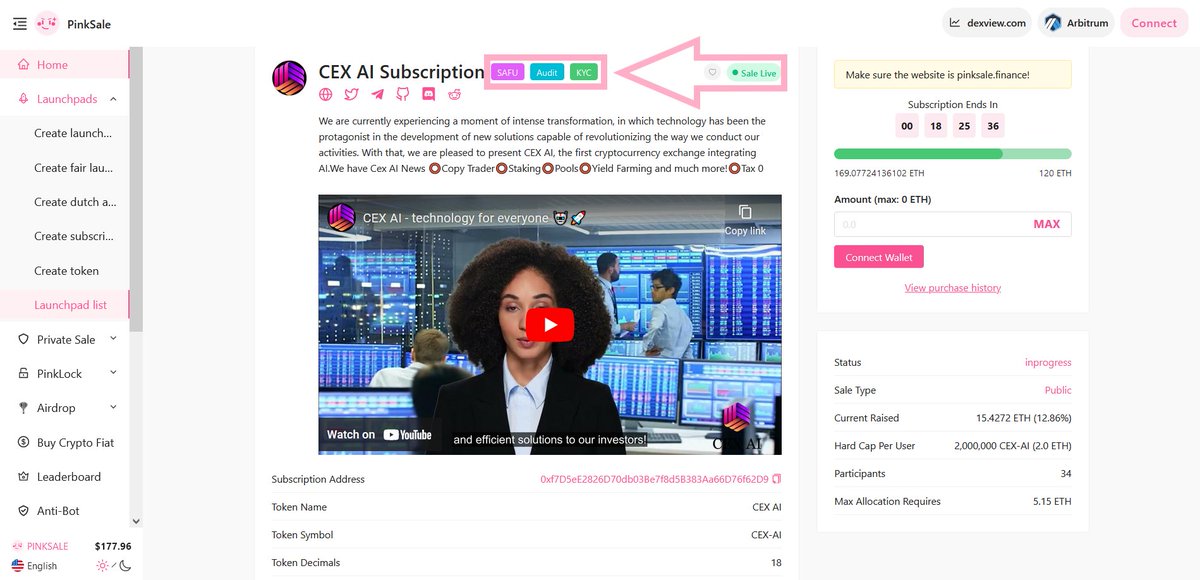 pinkecosystem's tweet photo. 👌Congratulations to CEX AI for successfully obtaining the 🦺 #Safu badge for their #Subscription.

📲 Operating in a decentralized space brings freedom but also a bit of risk. 

🚀 Check them out below: 

https://t.co/OtJzyCsRrs

#Arb #Arbinauts #Crypto #Arbitrum https://t.co/1XKAoVMYlL