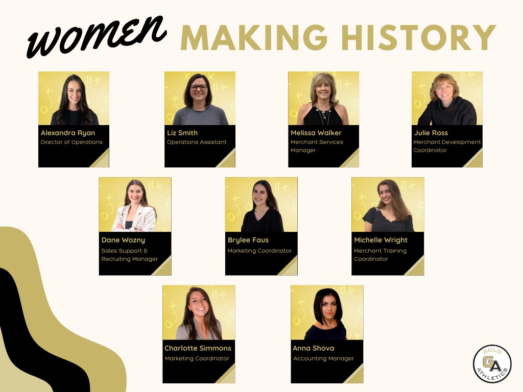 goldathletics's tweet photo. We’re kicking off Women's History Month today by celebrating the incredible accomplishments of women in our community! Here's to all the amazing women who have paved the way &amp; continue to inspire us every day at #GoldAthletics. 

#InternationalWomensDay #WomenEmpowerment #GAWomen https://t.co/p10Dh26GOb