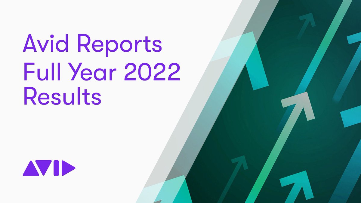 JeffJRosica's tweet image. So proud of #TeamAvid’s great performance in 2022, turning in solid revenue, earnings growth and momentum entering 2023. On behalf of all of us, thank you to our customers and users everywhere for entrusting their creativity to us.
#results #momentum #customersfirst #gratefulCEO