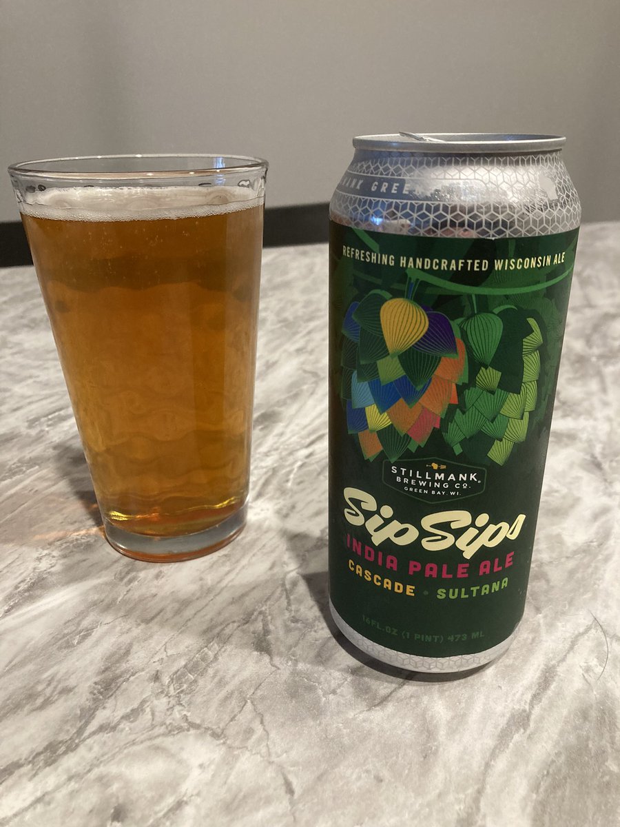 Hoppy it’s #WIbeerWednesday - enjoying a tasty 😋 Sip Sips IPA 🍺 by <a href="/StillmankBeer/">Brewer</a> #WIbeer #goodbeer