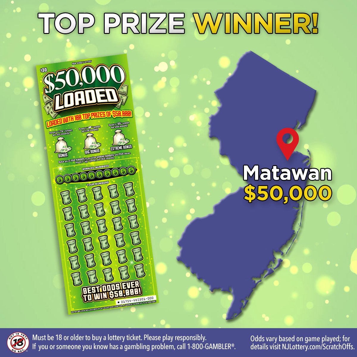 New Jersey Lottery on Twitter "ANOTHER TOP PRIZE WINNER! Congratulations to the lucky winner