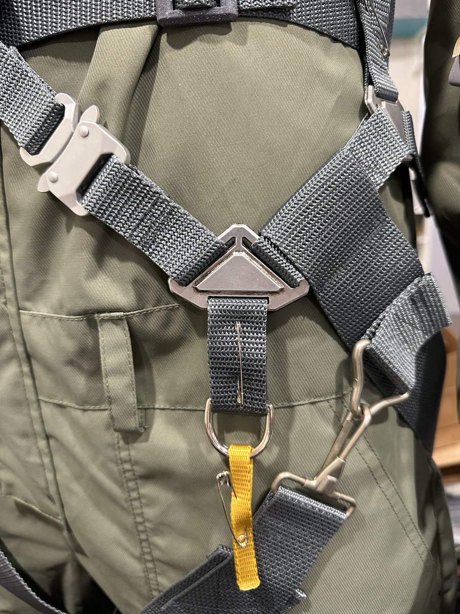 Spacesuit harness coming together. Hardware is a mix of custom designed resin prints, scavenged vintage hardware, and tactical buckles.