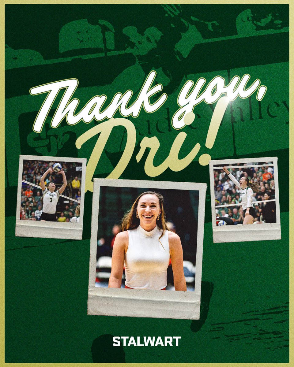 CSUVolleyball's tweet photo. THANK YOU, DRI💚

From your time as a player and a coach, your dedication to the Ramily is second to none! Wishing you the best of luck in your bright future!

#Stalwart x #PointRams https://t.co/eqnNtH4HPE
