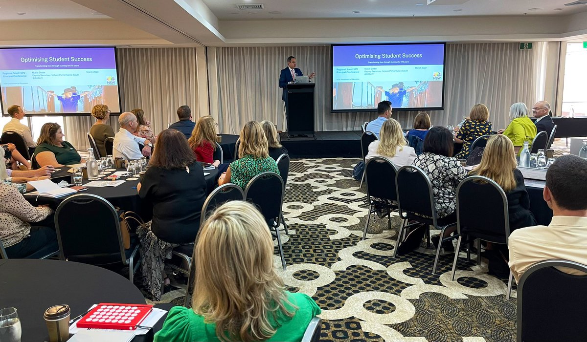 Great to engage with our principals from Camden, Campbelltown, Goulburn, Macarthur and Wollondilly at the Combined Principal Networks Conference this morning. Thank you for participating in this important professional learning so we can optimise student success in our schools.