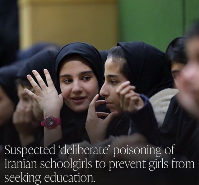 Almost 700 Iranian students have been poisoned and hospitalized. Most of the targets have been girls’ schools. ”Some” people wanted girls’ schools, to be closed down. Education is not only a women’s rights issue it’s a human rights issue all people deserve equal access to it.