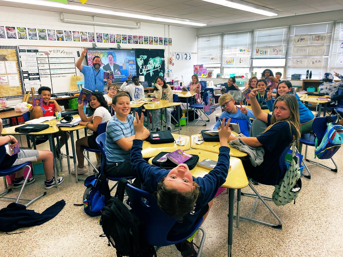 The MAGIC was infectious today as our 5th graders kicked off our division-wide book study.  Thank you <a href="/vbschools/">VBSchools</a> for the amazing opportunity to connect our VB community ⚡️🌊⚡️