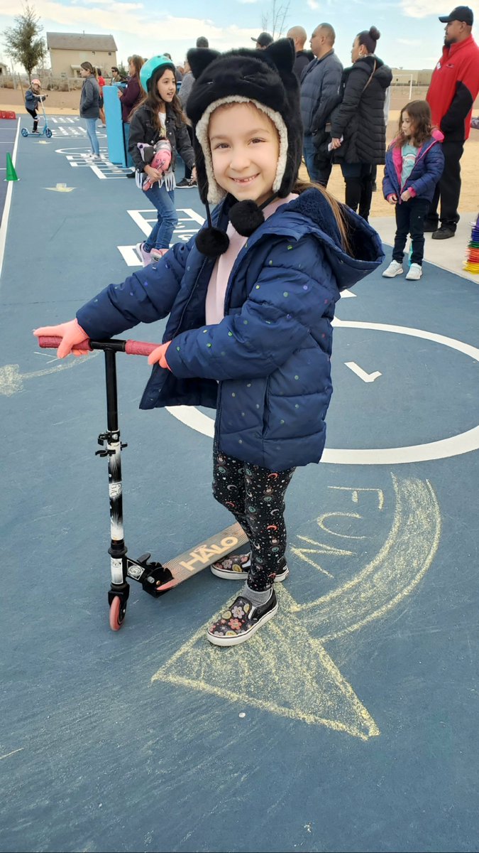 KM_Sotomayor's tweet photo. The girls loved Wheels Day today. They had a fun course to ride and skate through! #CTESticksTogether https://t.co/ioQDd0ZZQG