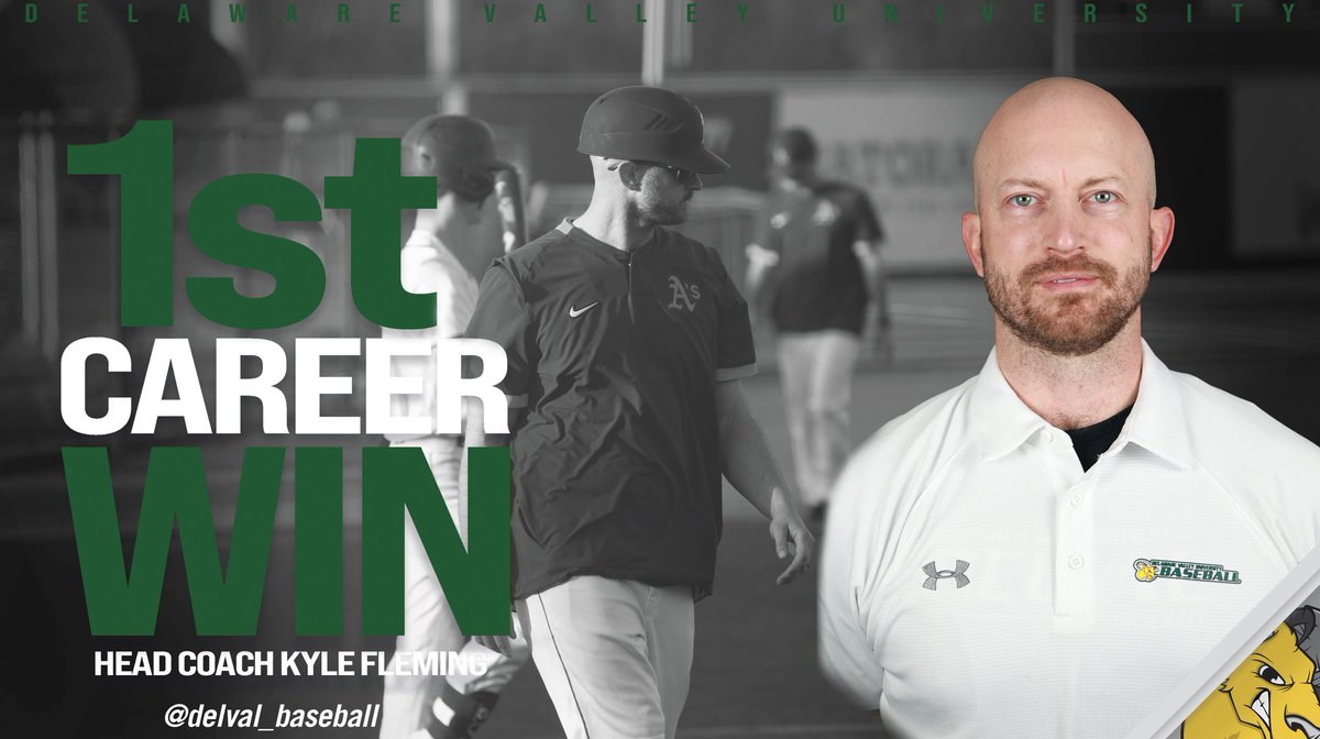 DVUAggies's tweet image. Head Coach Kyle Fleming earns his first of many with a thrilling 4-2 win at Swarthmore!! 
@DVU_baseball 

Full recap to follow!