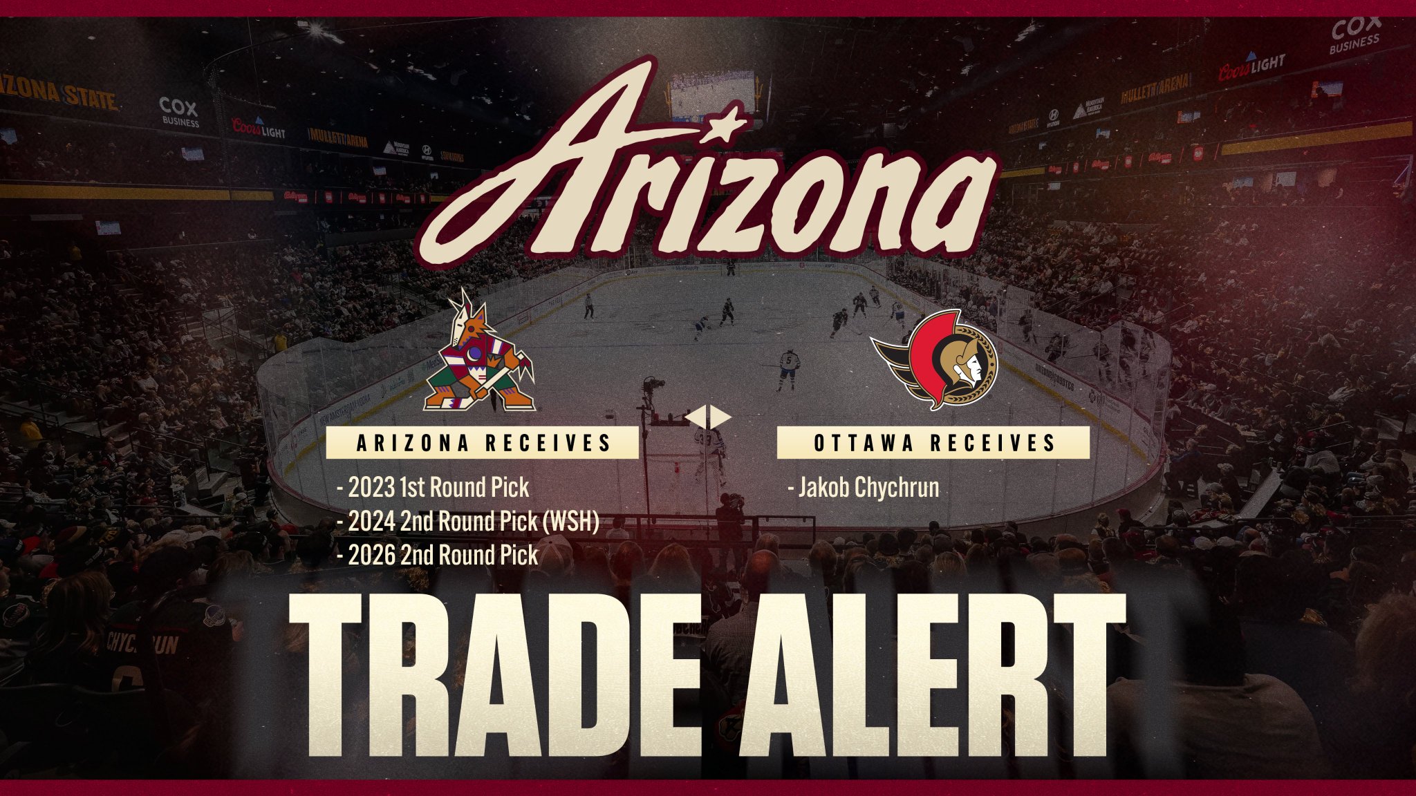 Arizona Coyotes on Twitter "News We have acquired a 2023 firstround
