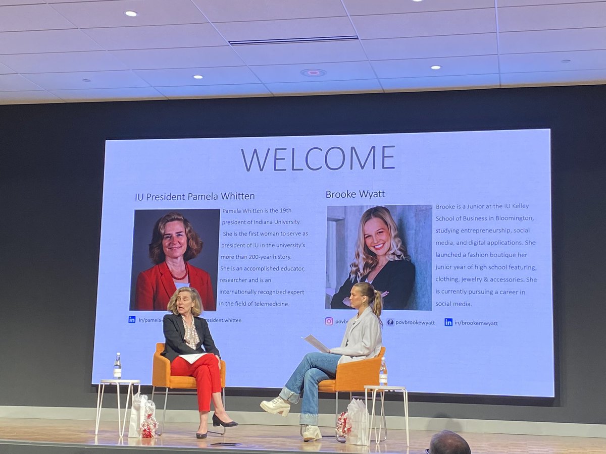 Thank you to our speakers IU President Pamela Whitten and Brooke Wyatt for inspiring us #LaunchedWiT