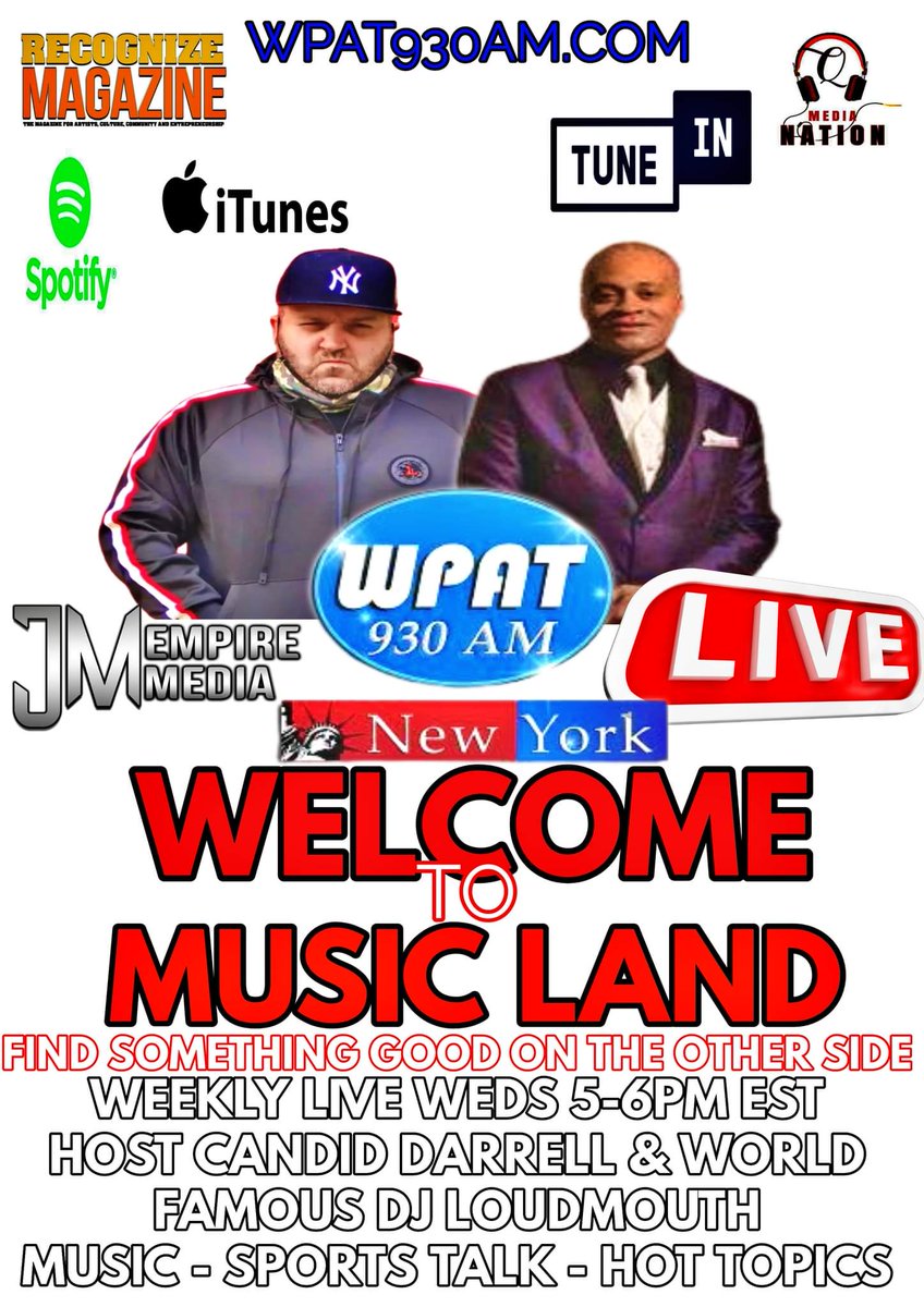 WFitzgeral's tweet photo. Tune In and Tap Into a Precious Broadcast with Candid Darrell and DJ Loudmouth. Wednesdays 5:00 p.m. - 6::00 p.m. EST

Simply Click this link and press the triangle play arrow:

Enjoy !!!

#CandidDarrell

https://t.co/njRhEJ5YZ8 https://t.co/K7OQ1zMPMt
