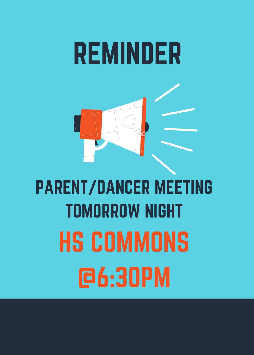 C1stogaDance's tweet photo. Don’t forget tomorrow is our tryout information meeting! All meetings and practices are mandatory. Can’t wait to see ya there! https://t.co/Oca9I9E1w9