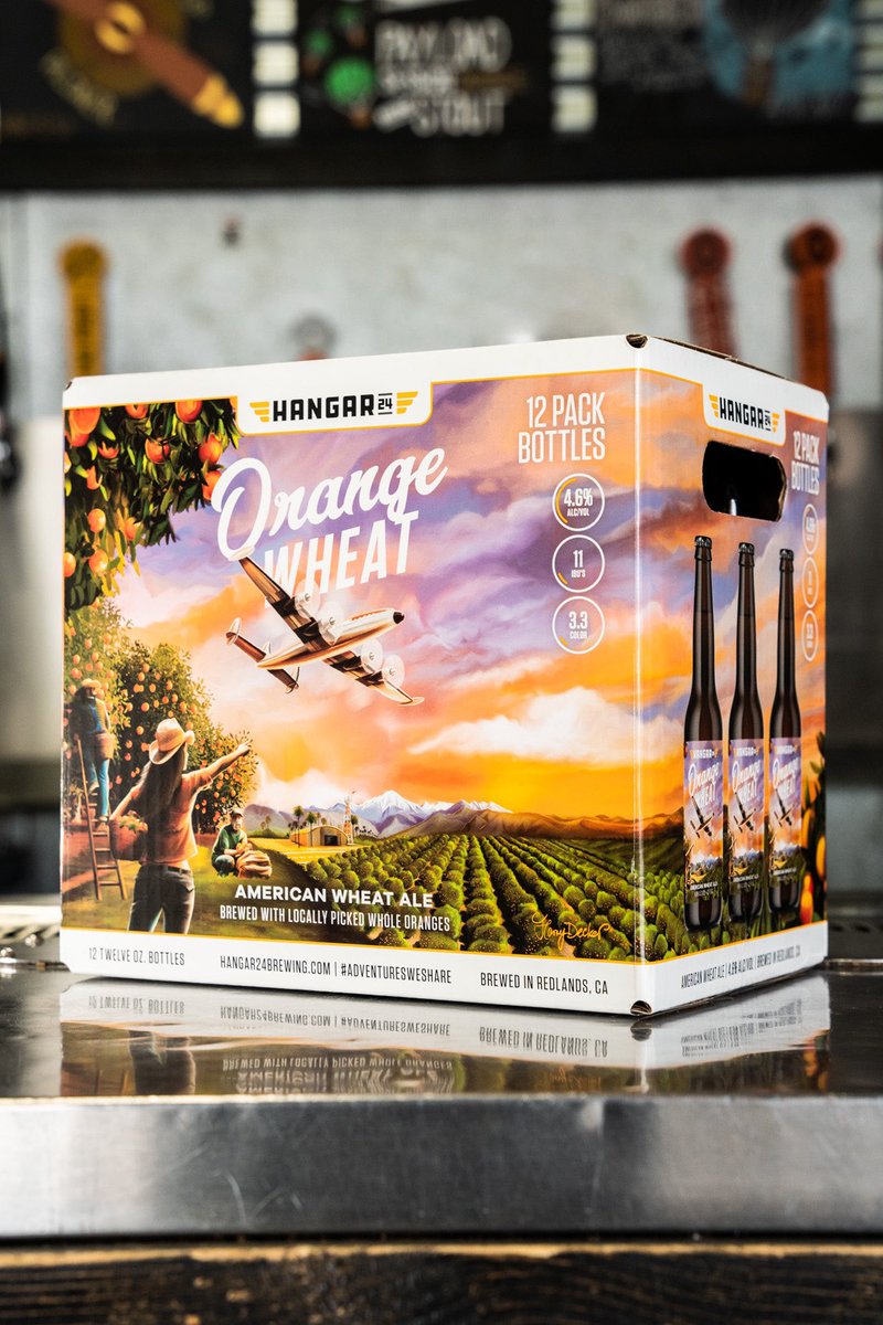 Hangar24Brewing's tweet photo. New look - same great beer!
Here's a sneak-peek at our new packaging designed by the incredible Harry Decker @HulaHideaway !
What do you think?
#OrangeWheat
#AdventuresWeShare
#BettyIPA
#BeerLabelDesign https://t.co/Y41pNX9iPn