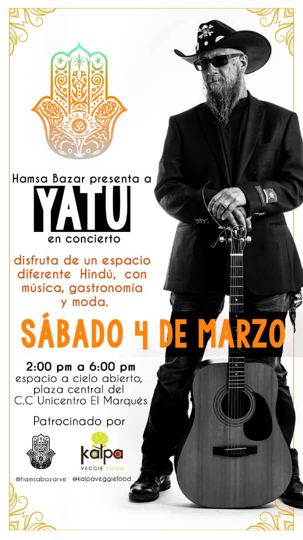 C_Exprimidos's tweet photo. El sábado 4 de marzo, en la plaza central del Centro Comercial Unicentro El Marqués, es el gran encuentro. Una tarde de fiesta, moda y gastronomía con música Blues, Pop, Rock and Roll y baladas. Los espero...🪬🥗🎙️🎸 @_yatu
#HamsaBazarVe #Blues #Caracas #CaracasRock #Yatu https://t.co/7eWnsDF6b1