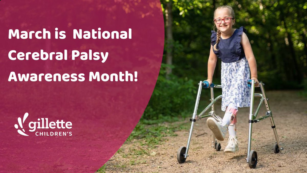 Throughout the month ahead, we're excited to amplify stories from our patients, celebrate the extraordinary work of our teams and share how our Cerebral Palsy Institute is driving advancements in research, advocacy and care. 

 gillette.mn/cerebralpalsy

#cerebralpalsyawareness #cp