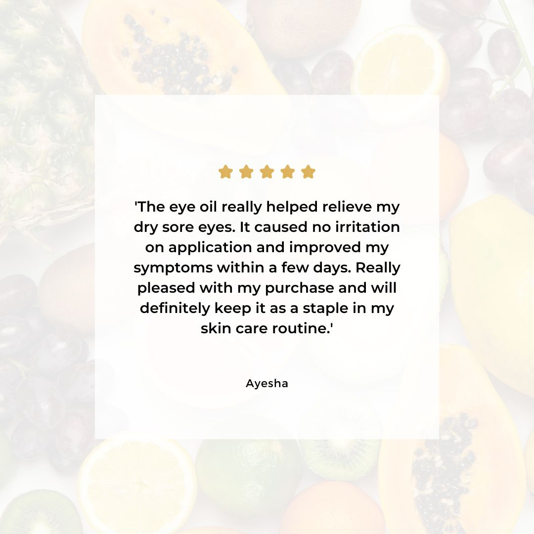 During winter your eyes can become more drier as a result in the drop in temperature. The environment can strip your natural oils from your skin, hydrate your eyes again with the best selling eye oil.