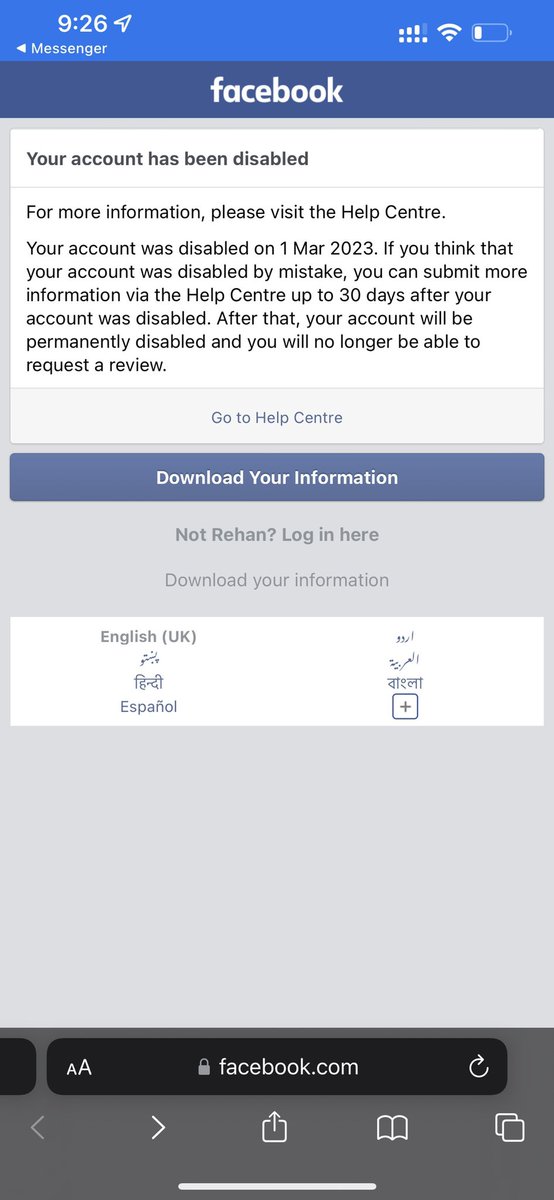 I have been removed by Facebook.com/rehan33 with 12 million followers ! 

They didn’t tell me why, nor do their appeal process work ! 

You are requested t  make a post on fb with #rehanallahwala  on all social media that you use on how this makes you feel !