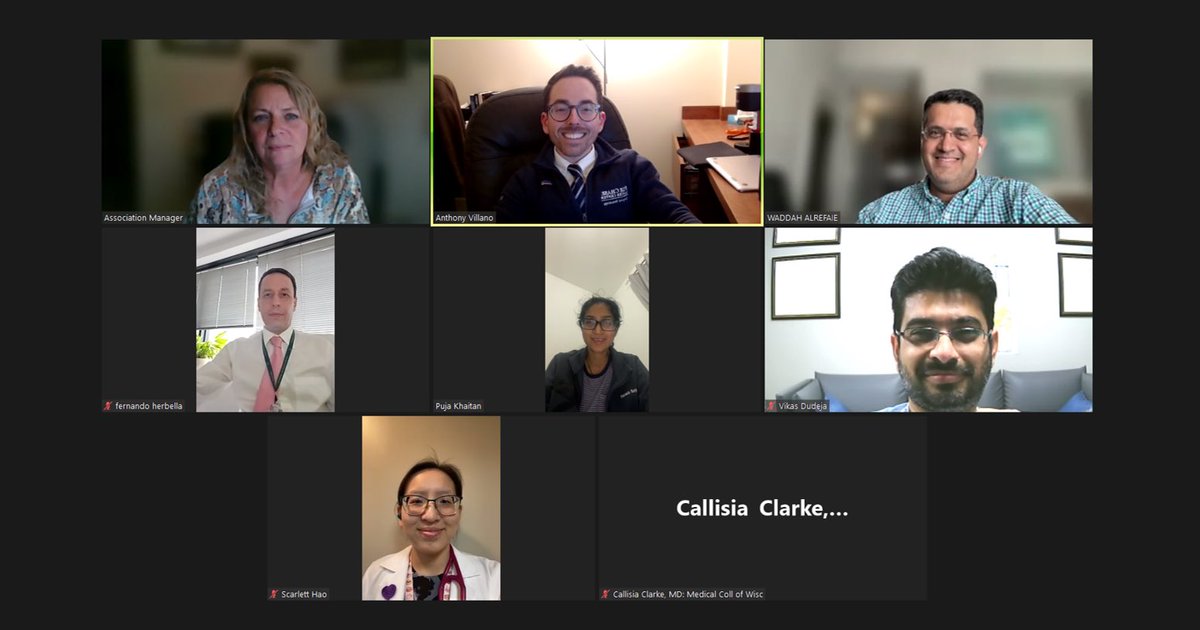 Many thanks <a href="/pgkhaitan/">Puja Gaur Khaitan, MD</a> <a href="/DrCNClarke/">Callisia Clarke MD</a> <a href="/drvikasdudeja/">VIKAS DUDEJA</a> <a href="/ScarlettHaoMD/">Dr. Scarlett B Hao</a> <a href="/altierim1/">Maria Altieri</a> <a href="/AMVillanoMD/">Anthony Villano, MD</a> <a href="/younghong522/">Young K. Hong, MD MPH FACS FSSO</a> <a href="/sajkhanmd/">Sajid Khan</a> <a href="/debby_keller/">Debby Keller, MD</a> <a href="/EmilyWinslow4/">Emily Winslow</a> for your participation in today’s productive <a href="/SSATNews/">SSAT</a> Research Committee.