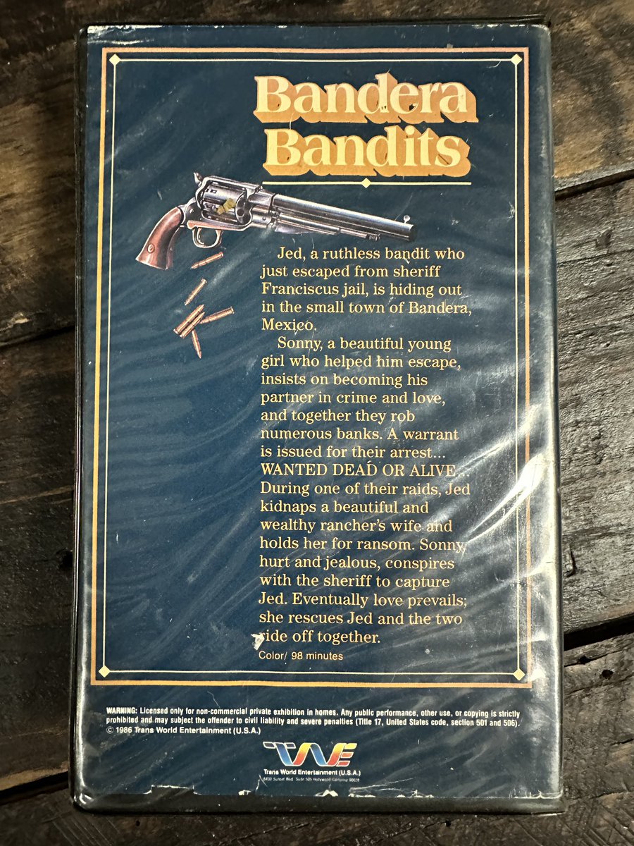 Finally found a copy of “Bandera Bandits”AKA Sonny and Jed. @VideoArchives @TheSusanGeorge #sonnyandjed  #susangeorge #tellysavalas #videoarchivespodcast