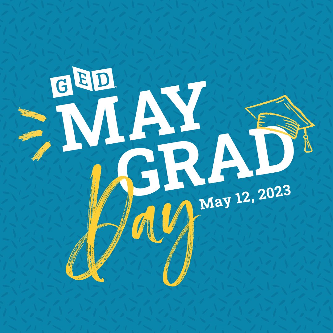GEDTesting's tweet photo. π Save the date for May 12th and join us to celebrate #GEDGradDay 2023! We'll be celebrating the accomplishments of this year's GED graduates. Tune in for a commencement address, student stories, and more! Join the grad community: https://t.co/95AmSZn8XF
#GED #GEDgrad https://t.co/vPI4oUDiK9