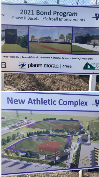 WoodhavenHigh's tweet photo. Each day the real thing looks more like the design plans for the new baseball/softball areas. Press boxes, new seating, concrete, restrooms and concession stand are almost complete. Finishing touches and some landscaping will be done in the next few weeks. Bring on spring sports! https://t.co/abNSjuZusO