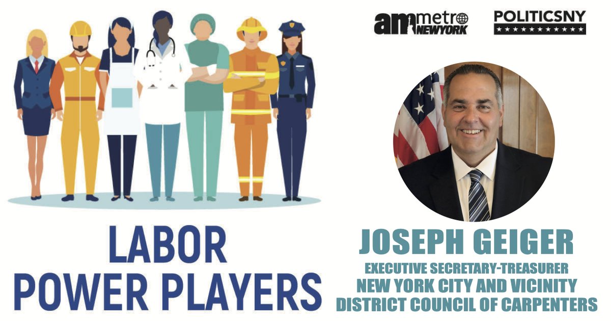 Congratulations to our very own Executive Secretary-Treasurer Joseph Geiger for being recognized in @PoliticsNYnews and @amNewYork Labor Power Players! Thank you for leading our union to be a strong force in New York labor. #pnypp #amnypp #powerlist bit.ly/3EMkC98