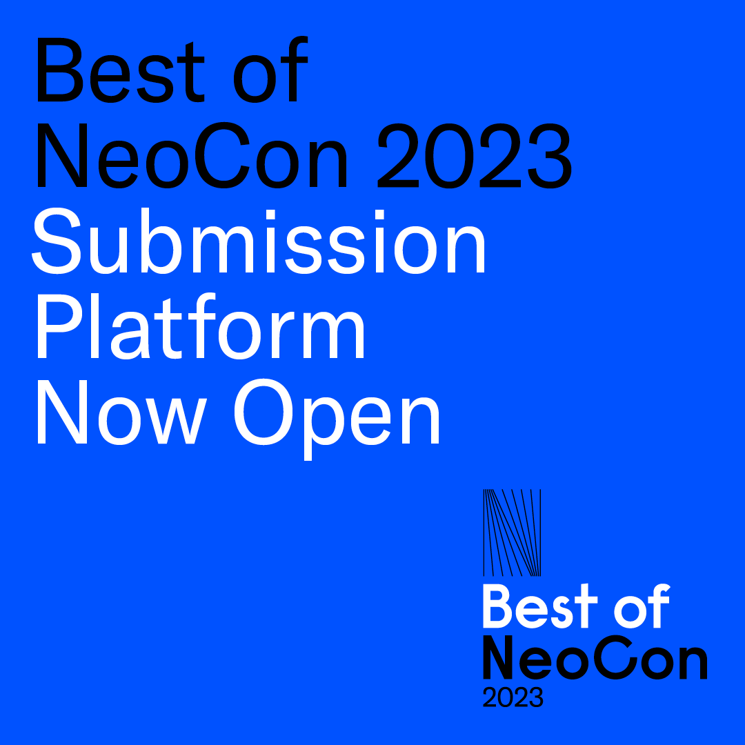 NeoCon_Shows's tweet image. Calling all NeoCon 2023 Exhibitors! We are now accepting entries for the #BestofNeoCon2023 Awards, the official awards program for NeoCon––head to neocon.com/features/best-… for more details and to begin your submission now. #TogetherWeDesign