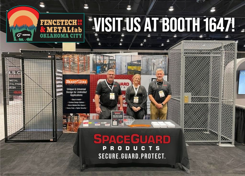 SpaceGuard's tweet image. It&apos;s showtime! 🎉 Stop by booth 1647 at #FENCETECH2023 to hear about the latest from SpaceGuard Products.