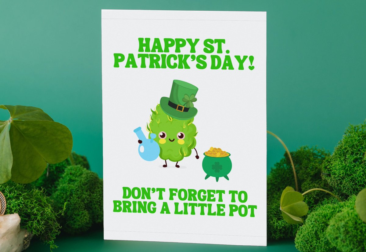 LITTLE POT Funny St Patricks Day Stoner Card - etsy.me/3Z9wnyP via @Etsy 
#Printable #printables #digital #art #friend #stoner #gift #digitalprint #funnycard #ecard #gaggift #stpatricksday #stpatricks #stpattys #irish #pride #irishpride #green