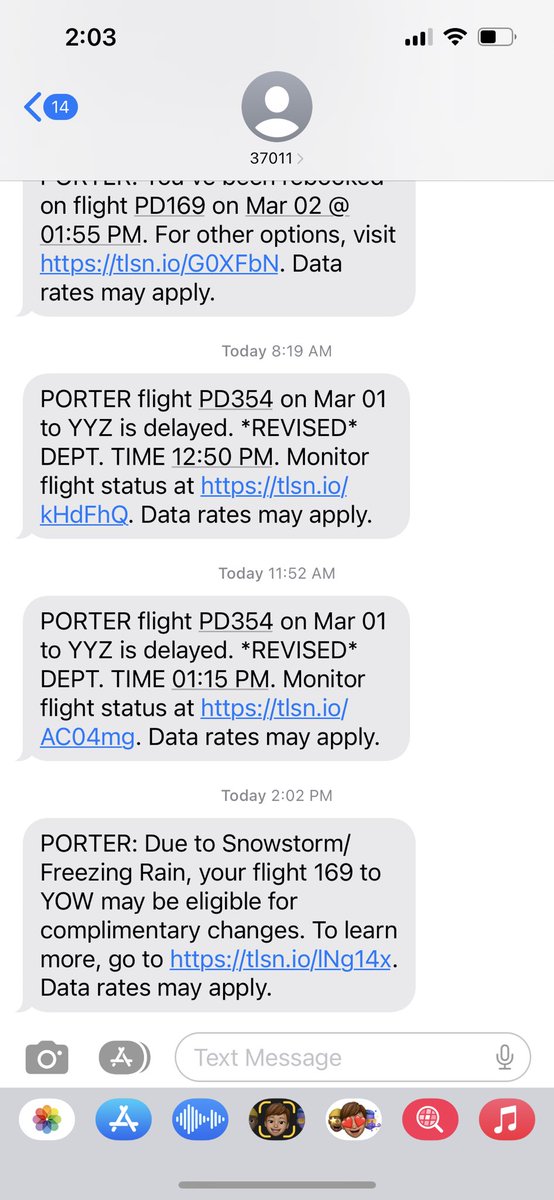 michellerozon's tweet photo. Seriously, @porterairlines ?! 8 cancels/delays in a row? For 1 four hour flight? Yikes. Glad @AirCanada got me home. 

 #flightdelay #flightdisaster https://t.co/dnGMEbufPr