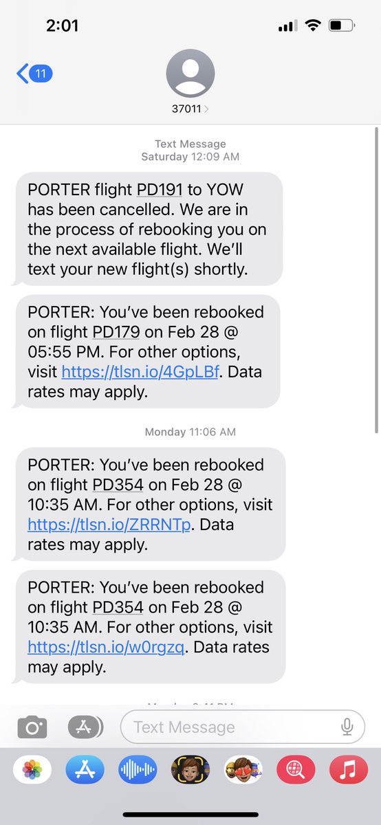 michellerozon's tweet photo. Seriously, @porterairlines ?! 8 cancels/delays in a row? For 1 four hour flight? Yikes. Glad @AirCanada got me home. 

 #flightdelay #flightdisaster https://t.co/dnGMEbufPr