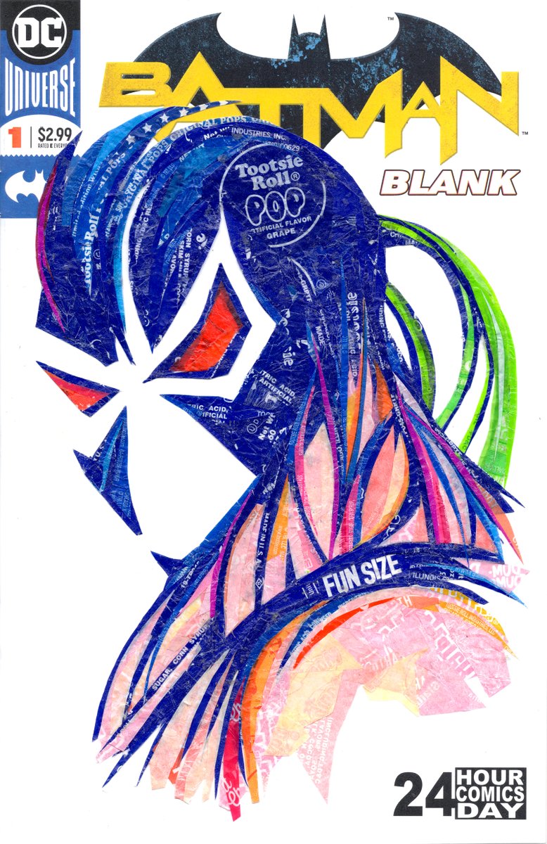 popwrapart's tweet photo. Getting a few show pieces done for this weekend. Finished #Bane last night. #funsize #candywrappers #popart https://t.co/Cb5w7nzgMo
