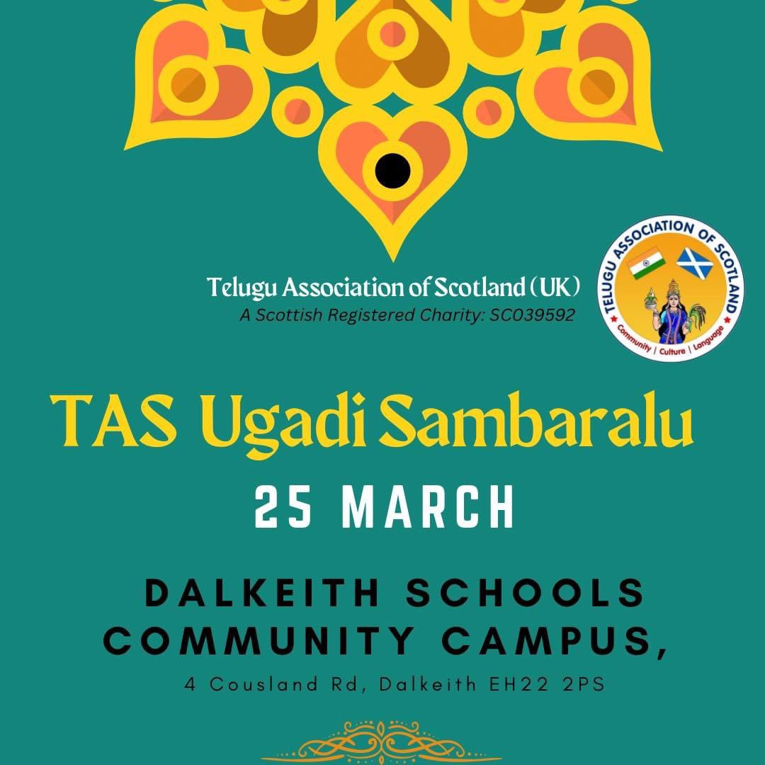 TAS Ugadi Sambaralu on 25th March @ Dalkeith, Edinburgh.