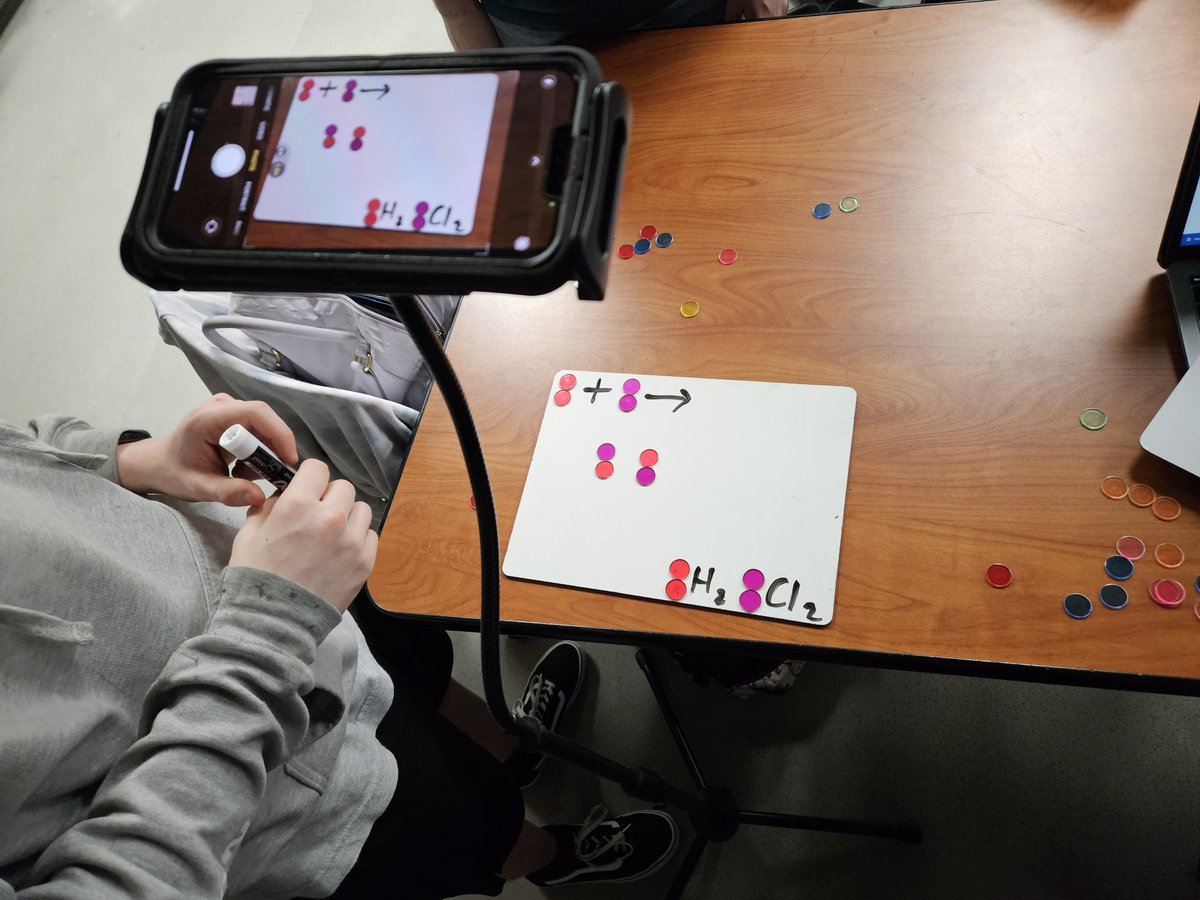 thehaleyarroyo's tweet photo. @NewTechCoppell learners are in different places for creating chemical reaction #stopmotion videos using selfie stands from a personal grant several years ago. Come listen to the high level conversations that are happening! #ChemAtNTHC #chemtwitter #nthcinspire #oralcommunication https://t.co/1ZOQYOiXB6