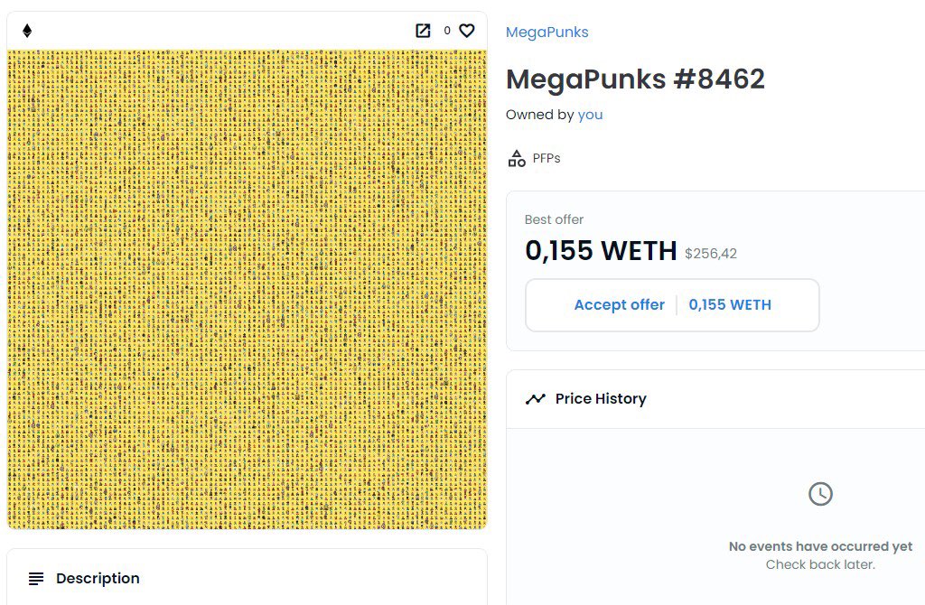 SkullcoinBTC's tweet image. Let’s make Giveaway from @MegapontNFT 🦧
1 x #MegaPunk NFT current floor 0.16 ETH before reveal 💎
To participate: ♥️ + RT and tag 2 friends 
Join discord.com/invite/eYQfS6R… 
Winner will be announced in 48 hours! 🏆
#Bitcoin #Stacks #Skullcoin #NFT #Ordinals #Megapont $STX