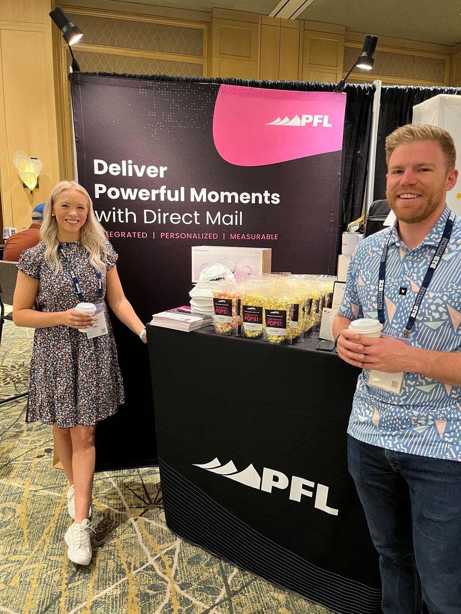 PFLcom's tweet photo. It’s the last day of @B2BMX!
If you haven’t already, stop by booth 213 to learn how adding #personalized #directmail at scale can dramatically increase engagement with your digital campaigns!
#B2BMX #automateddirectmail https://t.co/8qCDBpvP38