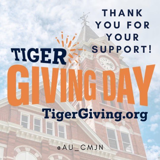 Thank you for your support on Tiger Giving Day. With your help, we raised over $10,000 for a Film Lab for our students. If you missed Tiger Giving Day, you can support this and other initiatives by visiting the College of Liberal Arts giving webpage:  alumniq.auburn.edu/giving/to/cla