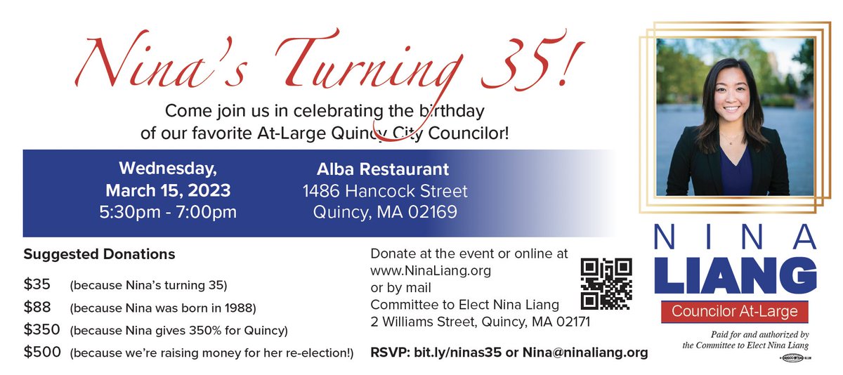 This work has always been about serving the community - doing it effectively & doing it together. I'm excited for what 35 will bring, and am grateful to all of you who have been there to guide the journey thus far. Hope to see everyone on March 15th: bit.ly/ninas35