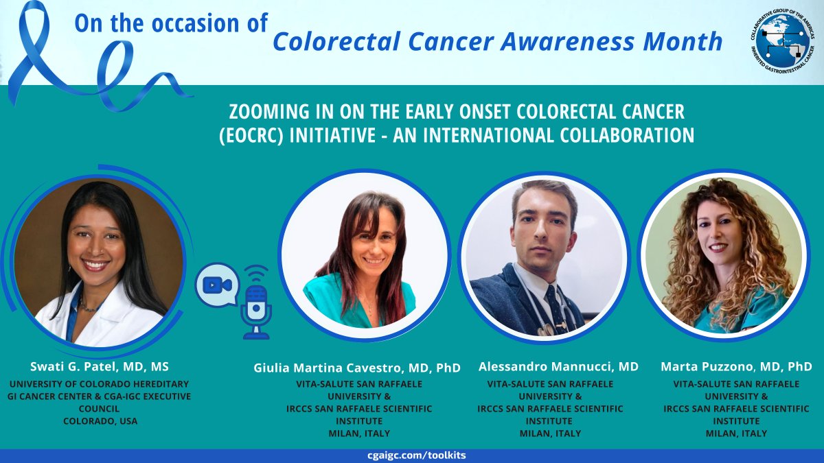 CGA-IGC (@cgaigc) on Twitter photo 📢The wait is finally over‼️
➡️ We're pleased to release the FULL interview w/ #DIRECt members Drs <a href="/swatigp/">Swati G. Patel, MD MS</a> <a href="/CavestroGM/">Giulia Martina Cavestro MD PhD</a> Mannucci & <a href="/MPuzzono/">Marta Puzzono</a>, who are zooming in on the #eoCRC initiative.
Watch🔗tinyurl.com/mwckuf2b
#ColorectalCancerAwarenessMonth
#HereditaryGICancer
<a href="/mev_dv/">Mev Dominguez Valentin</a> 📢The wait is finally over‼️
➡️ We're pleased to release the FULL interview w/ #DIRECt members Drs <a href="/swatigp/">Swati G. Patel, MD MS</a> <a href="/CavestroGM/">Giulia Martina Cavestro MD PhD</a> Mannucci & <a href="/MPuzzono/">Marta Puzzono</a>, who are zooming in on the #eoCRC initiative.
Watch🔗tinyurl.com/mwckuf2b
#ColorectalCancerAwarenessMonth
#HereditaryGICancer
<a href="/mev_dv/">Mev Dominguez Valentin</a>