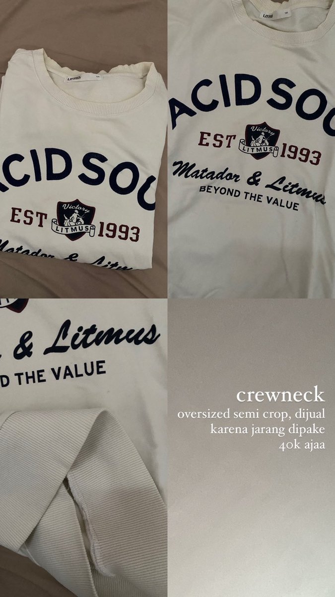 eunjo_park1's tweet image. PRELOVED CREWNECK
40k aja
dijual karena beres2 lemari yg penuh :(
size M-L (oversized gitu)
semi crop masih bagus bgttt
#preloved #prelovedcrewneck #prelovedsweater #zonauang #wts #prelovedbaju