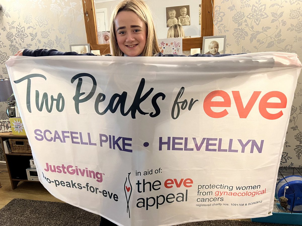 On this the first day of #OvarianCancerAwarenessMonth, the summit banner for 2023’s #TeamEveTrekkers charity walk for <a href="/eveappeal/">The Eve Appeal</a> has arrived😀

#2p4eve <a href="/JoGoulden/">Jo Goulden</a> <a href="/WirralMamil_Ade/">Adrian Scales</a> <a href="/Nasher1985/">nash</a> <a href="/RheaCrighton1/">Rhea Crighton 🧡🦋❤️</a>